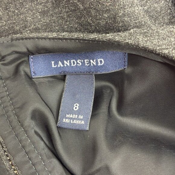 Lands' End Dress Womens Size 8 Gray Sleeveless Shift Knee Length Scoop Neck Work - Picture 6 of 7